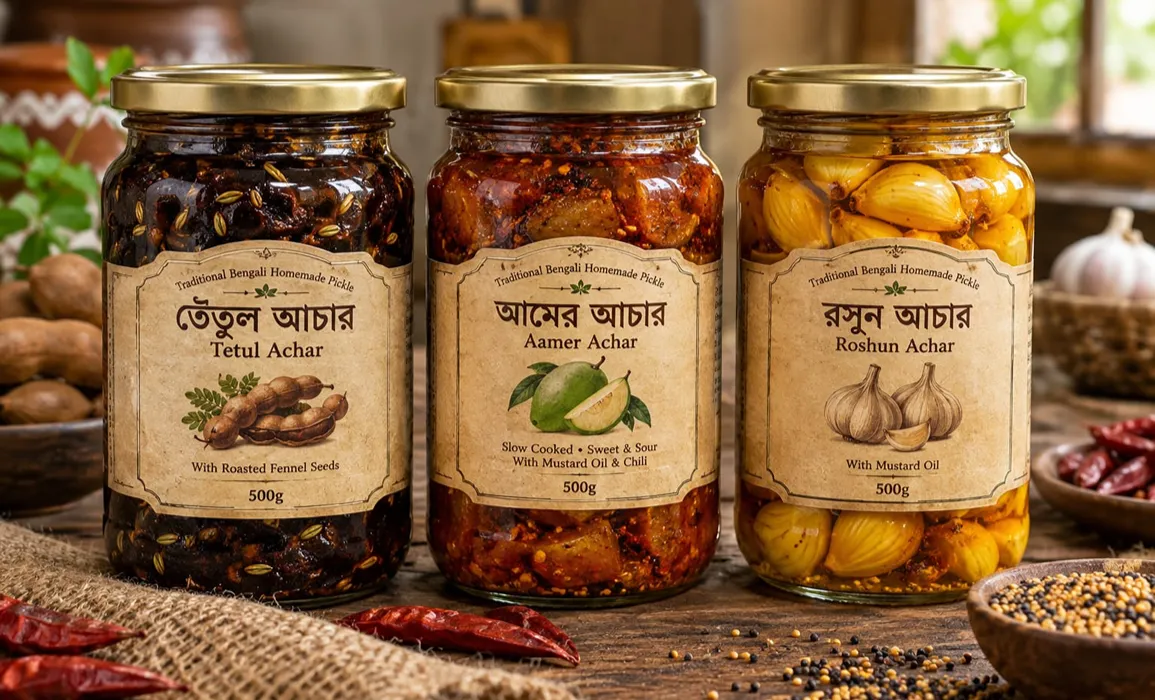 তেঁতুল, আম ও রসুনের আচার কম্বো