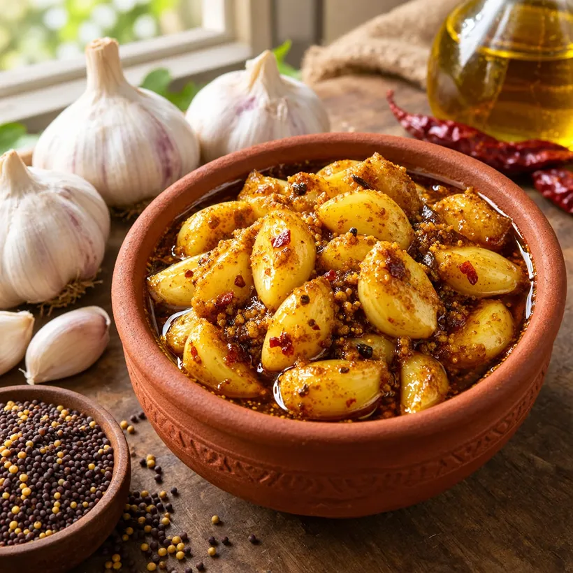 স্বাস্থ্যকর রসুনের আচার